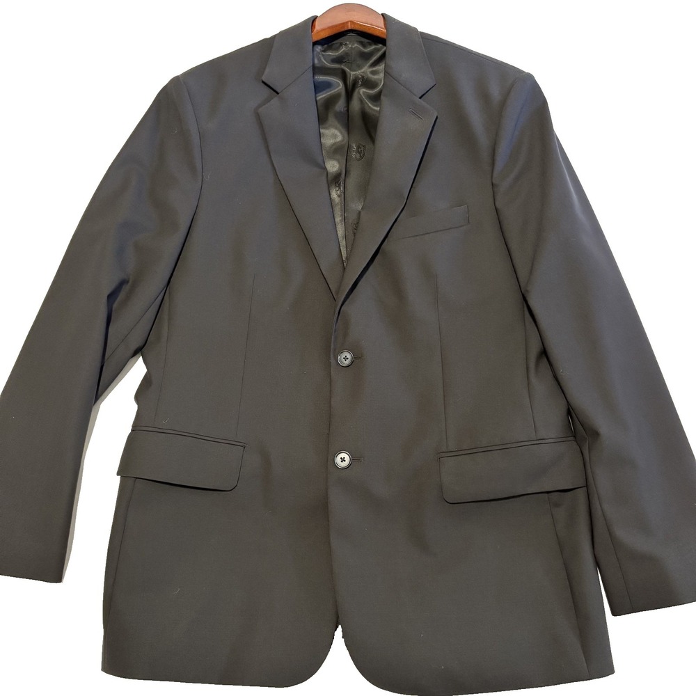 Express‎ Blazer Mens 42R Black Regular Fit Jacket Wool Sport Coat Suit NEW